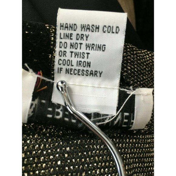 Alfred Dunner Blouse Size 12 Long Sleeves Black Gold Holiday Party Fall Career - Picture 7 of 7